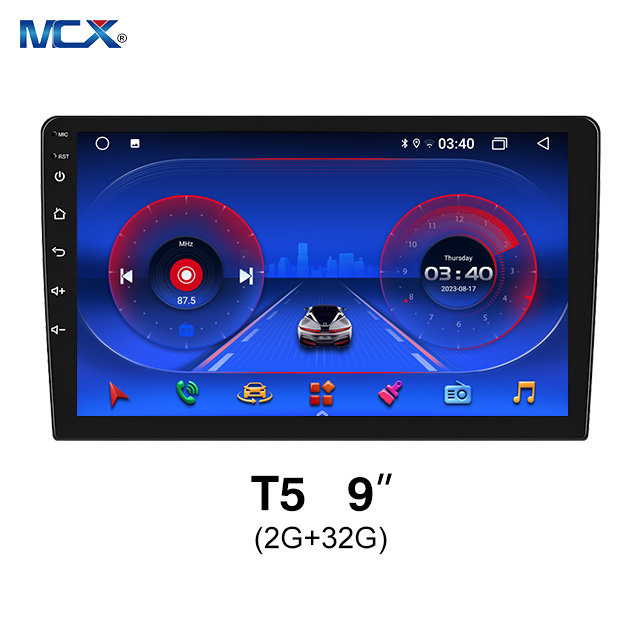 MCX T5 9'' 2+32G Wifi GPS Android 10 Para Carro Reproductor de DVD automático para coche China
