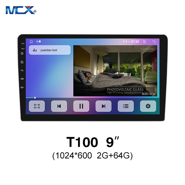 MCX T100 9 pulgadas 1024*600 2G+64G Unidad principal automática inalámbrica Android chino