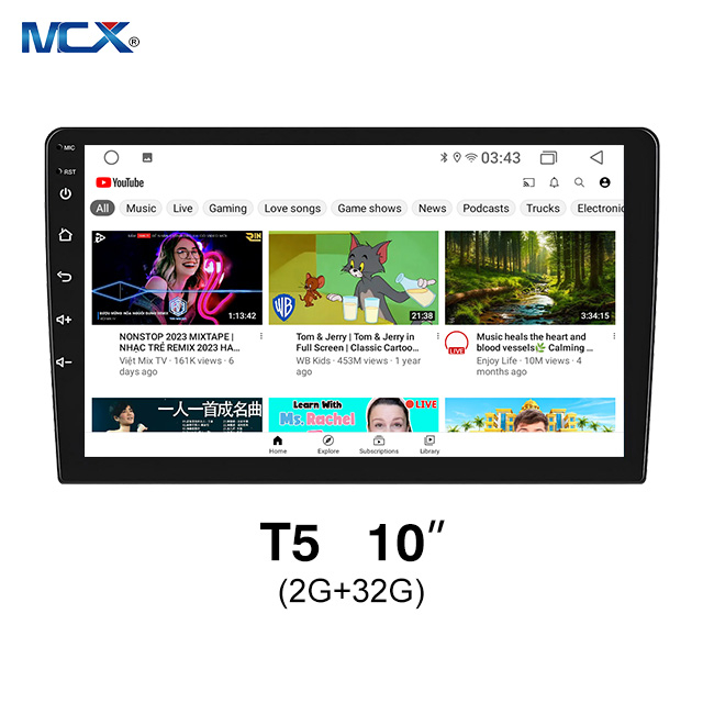 MCX T5 10'' 2+32G WIFI GPS Radio DVD Android Unidad principal de coche Fábrica