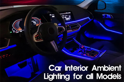 Tiras de LED multicolores para iluminar el interior de su automóvil