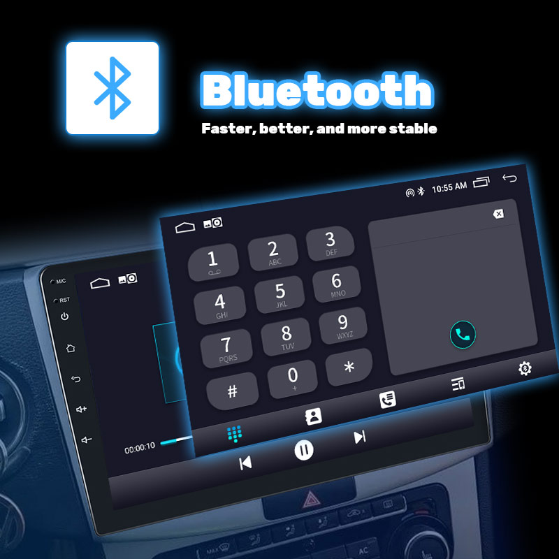 BT 4.0 permite una conexión de dispositivo más rápida y estable y transmisión de música por Bluetooth para disfrutar sin cables de sus canciones favoritas.