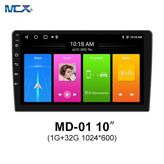 MCX MD-01 10 pulgadas 1+32G 1024*600 DSP Reproductor de DVD para coche a granel