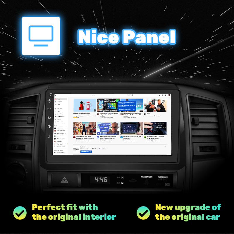 El bonito panel y la pantalla táctil HD se combinan a la perfección con el interior original, elevando el nivel general del automóvil.