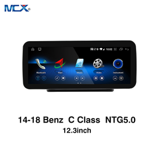 MCX 14-18 Benz Clase C W205 NTG 5.0 Exportador estéreo de radio de coche Android de 12,3 pulgadas