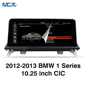 MCX 2012-2013 BMW Serie 1 Fabricantes de sistemas de audio para automóvil CIC de 10,25 pulgadas