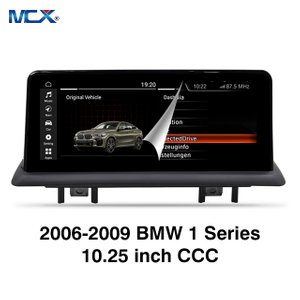 MCX 2006-2009 BMW Serie 1 Fábrica de pantalla táctil de coche CCC de 10,25 pulgadas