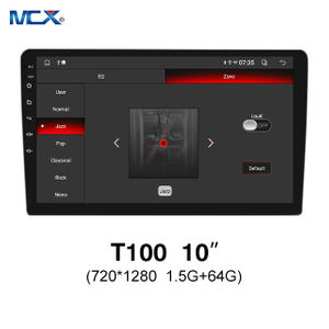 MCX T100 10 '720 * 1280 1.5G + 64G Android Reproductor de DVD para automóvil con proveedores de Bluetooth