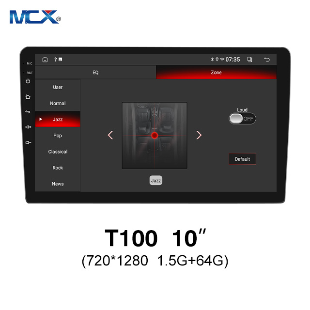 MCX T100 10 '720 * 1280 1.5G + 64G Android Reproductor de DVD para automóvil con proveedores de Bluetooth