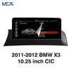 MCX 2011-2012 BMW X3 10,25 pulgadas CIC pantalla táctil estéreo para coche Inc