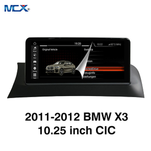 MCX 2011-2012 BMW X3 10,25 pulgadas CIC pantalla táctil estéreo para coche Inc