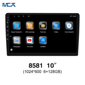 MCX N81 8581 Reproductor de DVD con pantalla táctil completa Dsp de 10 pulgadas 1024*600 6+128g para ventas al por mayor de automóviles