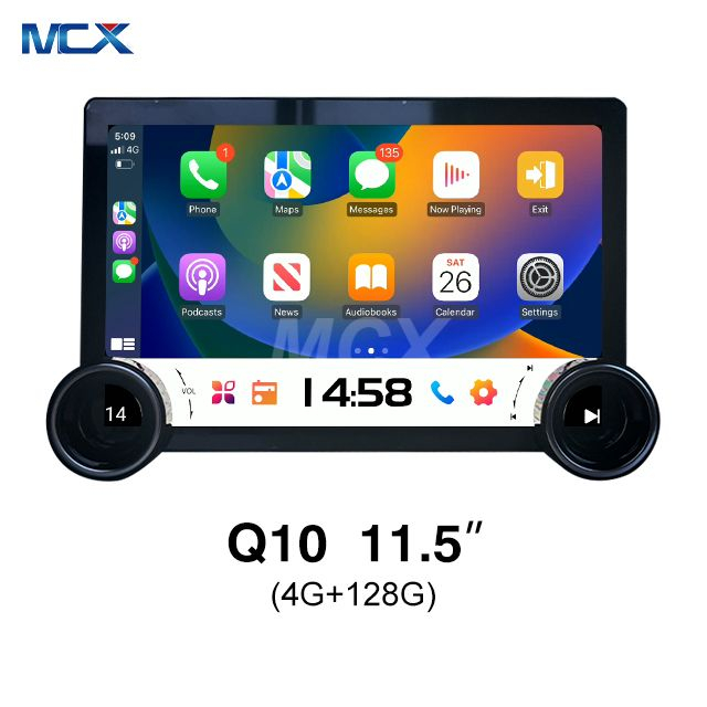 MCX Q10 11.5 pulgadas 4+128G DSP Carplay Unidad principal de doble perilla Agencias