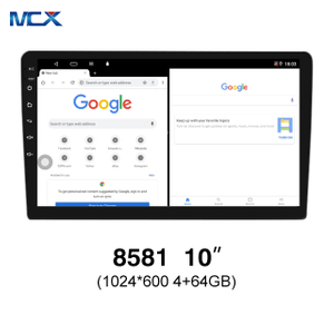 MCX N81 8581 10 pulgadas 1024*600 4+64g Android 10 doble Din Car Play estéreo chino