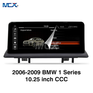 MCX 2006-2009 BMW Serie 1 Fábrica de pantalla táctil de coche CCC de 10,25 pulgadas