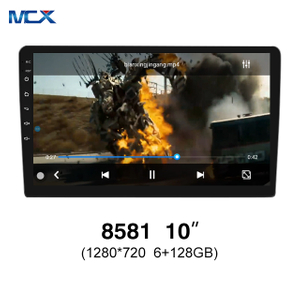 MCX N81 8581 10 pulgadas 1280*720 6+128GB Pantalla táctil Sistema de audio Android para coche Chino