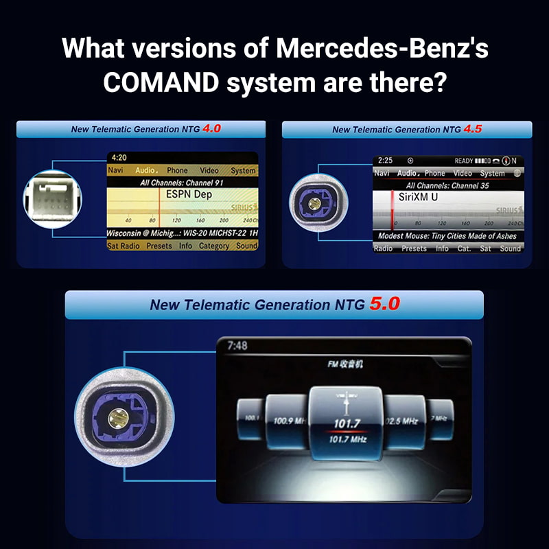 ¿Qué versiones del sistema COMAND de Mercedes-Benz existen?