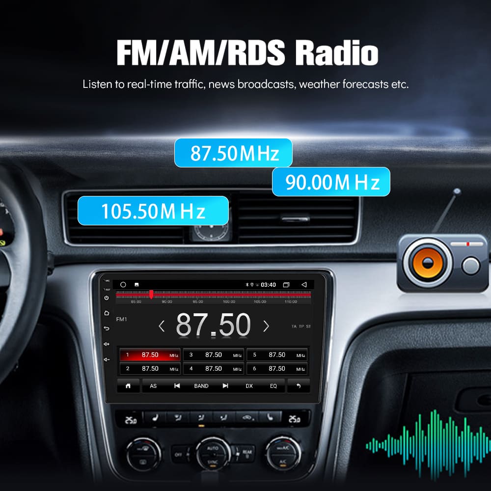 radio de coche bluetooth con pantalla táctil
