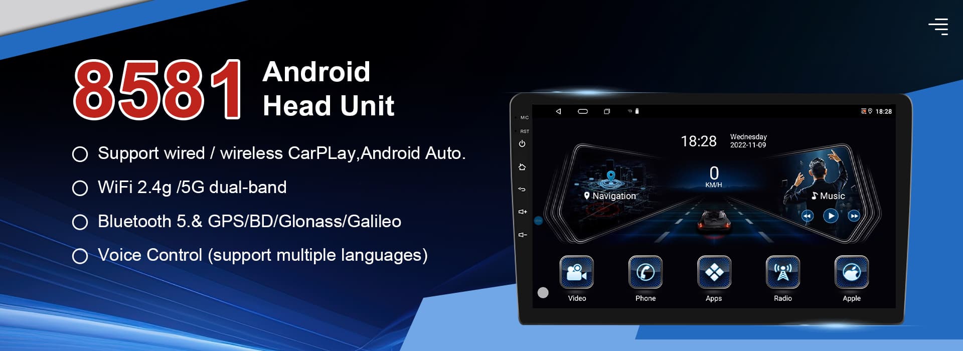 Unidad central Android 8581