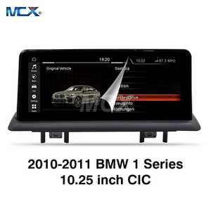 MCX 2010-2011 BMW Serie 1 Fabricante de monitor Android CIC de 10,25 pulgadas