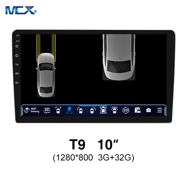 MCX T9 3+32G 10 pulgadas 1280*800 Sistema estéreo Android para coche con proveedor WIFI Bt5.4